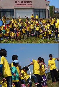 　東引國中小秋季遠足，前進勝利坑道、遊客中心，共享歡樂時光。（圖：東引國小提供）