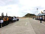 南竿航空站102年度模擬場內空難災害防救演練,軍民相關組織動員模擬,副縣長陳敬忠勉勵災害應變能力演練,就是地方準備能量的儲存。(圖:宋志富)