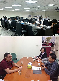 縣府研商中興直升機失事後,因應地方緊急後送及東引離島客運需求替代機制方案及縣長與德安討論提早進駐直升機等事宜。(圖:縣府交通局提供)