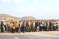 　北指部官兵與北竿鄉民共同協力參與演習。（圖／文：梁漢祥）