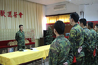 　指揮官章元勳將軍感謝調職人員的付出與辛勞。（圖／文：羅尹江）