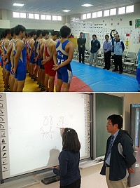 教育部長蔣偉寧於11月4日走訪馬祖,參訪仁愛國小、中正國中小及馬祖高中,並聽取師生與家長心聲。(圖:邱竟瑋)