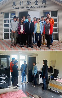 東引鄉衛生所增加急診醫療,衛生局長謝春福關心因應辦理情形,並慰勉衛生所團隊辛勞。(圖/文:陳其敏)