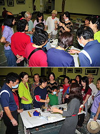 縣府環保局昨天與馬港社區發展協會合作舉辦廢油製皂研習活動,大家把廢食用油化腐朽為神奇,變成一塊接一塊環保愛地球、洗淨力超強的廢油手工皂。(圖/文:曹重偉)