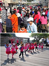 南竿鄉體育會運動小聯盟「102打造運動島-運動社團大集合」盛大登場,旗下各社團成員及民眾參與踴躍,參加鄉親不僅有精彩節目可以欣賞,還一起前往摩天嶺健行,度過充實的週末上午。(圖/文:曹重偉)
