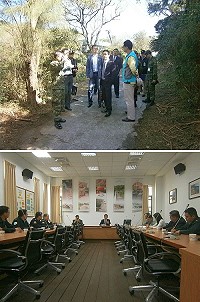 立委陳雪生國會辦公室召開之銅門據點施工便道協調會,馬管處及相關單位出席會商。(圖:馬祖國家風景區管理處提供)