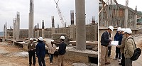縣長楊綏生昨天下午前往福澳碼頭,關切碼頭區擴建後續工程的基礎設施及行政旅運大樓進度,要求全力達成履約品質與施作效率。(圖/文:邱竟瑋)