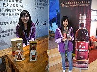 馬祖酒廠之花朱榆琪推薦東湧陳高、元尊陳高、特級40度及58度高粱酒。(圖/文:沈佳瑩)