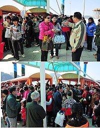 淡季遊馬祖、陸客也瘋狂!兩岸同步優惠之下,團費由1200元人民幣壓縮至699元,讓陸客遊馬祖興致大增;昨天更單日湧進超過250人,局長劉德全特別到碼頭關心旅行社運作及旅客通關情形,其中福州「華麗企業」就來了近百人,劉德全特別向業主危小薇女士致謝及表達歡迎之意。(圖/文:曹重偉)