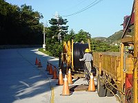 碼頭饋線(中正路)進入地下化後,東引地區的電桿數量將再減少30餘根。(圖/文:陳其敏)
