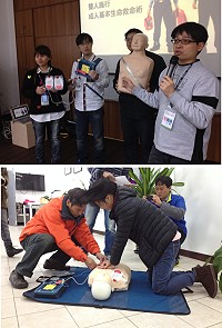 提升馬祖旅遊安全再升級計畫,馬管處17日辦理AED管理員課程,邀請專業急救人員來馬解說急救觀念與技術,以及AED心顫電擊器的操作。(圖:馬祖國家風景區管理處提供)