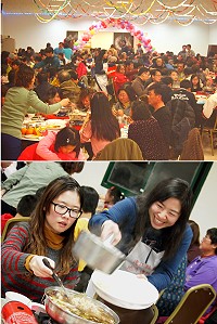 東引鄉耶誕圍爐活動,民眾參加踴躍,座無虛席。(圖/文:陳其敏)