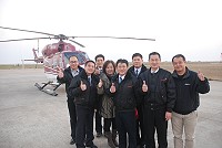 馬祖103年度緊急醫療與交通直升機航班今日啟動。(圖/文:邱竟瑋)