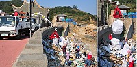 南竿鄉公所環保工作再添利器!去年接受環保局補助全新的五爪車,原先要花費許多人力走一大圈才搬得上來的海漂垃圾,不需幾分鐘就直接「手到擒來」,大量節省作業時間。(圖/文:曹重偉)