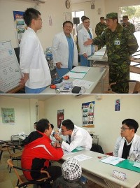 馬祖地區支援指揮部「春節愛民健康諮詢」昨天啟動,由專業軍醫進駐津沙村老人活動中心,提供民眾內科、外科、骨科與牙科的健檢諮詢。馬支部表示,接下來在各村仍有健檢服務,歡迎多加利用。(圖/文:邱竟瑋)