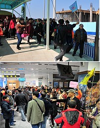 淡季遊馬祖、陸客也瘋狂!兩岸同步優惠之下,團費由1400元人民幣下殺至699元,讓陸客遊馬祖興致大增,每逢假日福澳小三通碼頭都是百頭鑽動。(圖/文:曹重偉)