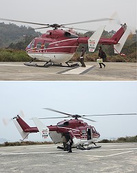 海象不佳船班停開,德安航空直升機啟動運輸機制。(圖/文:林冰芳)