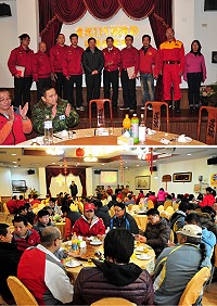為慶祝119消防節,連江縣消防局昨天中午舉行慶祝大會,縣長楊綏生親自表揚今年度消防楷模及義消楷模,並肯定消防員、義消、志工們一年的辛苦付出,讓鄉親度過平安一年。(圖/文:曹重偉)