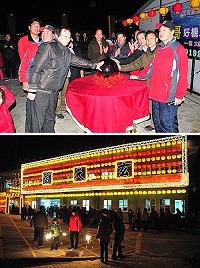 山隴境玄天宮昨晚舉辦年節點燈儀式暨新春圓堂活動,吸引百餘位善男信女前往觀禮,也為地方拉起年節熱鬧的序幕!(圖/文:曹重偉)