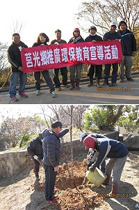 莒光鄉公所種植40棵山櫻花,預約下一季花季到來。(圖:莒光鄉公所提供)