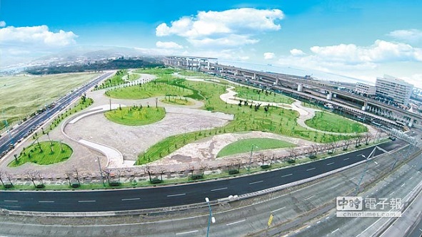 八里「台北港特定區」總面積達135.7公頃,暫不考慮設置博弈特區,圖為產業區空拍圖。(擷取自/中時電子報)