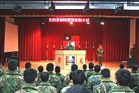 　北指部15日假中正堂舉行「副指揮官新職介紹典禮」，由指揮官章元勳少將親自主持（圖／文：謝霆彥）