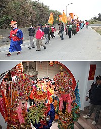 熾坪境正月十三擺暝今年舉辦擴大遊行繞境全島,鞭炮、鑼鼓聲不絕於耳。(圖/文:林冰芳)