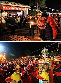 103年北竿擺暝文化祭,昨天以坂里燒馬糧揭開序幕,在地居民、旅台鄉親與來自台灣、大陸的賓客共襄盛舉,見證這屬於馬祖北竿特色的燒「馬糧」,獻給神明座騎的儀式。(圖:曹以鋒提供)