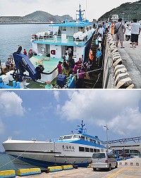 臺馬輪停航多日,交通單位協調加開2趟次「東海明珠」前往東引疏運滯留旅客。(圖/文:陳其敏、馮紹夫)