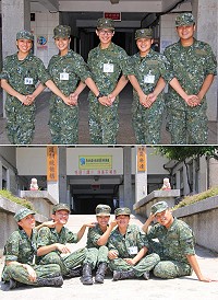 林睿宇等五人組成的兄弟姊妹檔一同於馬祖醫療連服役,雖然分別派駐各島,但一家人感情羨煞旁人。(圖/文:簡廷哲)