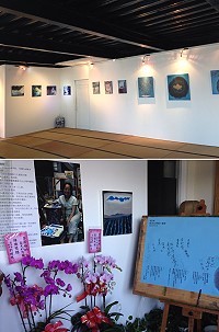 李若梅「藍光幻想曲」畫展,26幅作品以「藍眼淚」作為主題,表現出專屬馬祖的美麗。(圖:李若梅提供)