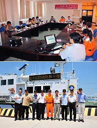 因應大陸休漁期結束,馬祖海巡隊特別配合全國規劃,與各地同步舉辦擴大威力掃蕩專案,並邀請議長張永江、縣府秘書長張龍德等來賓共同登艦,出海觀摩海巡弟兄海上執勤情形。(圖/文:曹重偉)