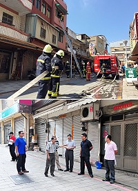 　縣府執行104年度窄巷公共管理督導計畫上半年度督導抽查，召集人王詩乾一行實地勘察馬港舊街等列管危險窄巷，之後在北竿塘岐復興路執行實兵演練，包括消防車進入消防區巷弄後部署演練及關東梯救難操作。（圖／文：曹重偉、連江縣消防局）
