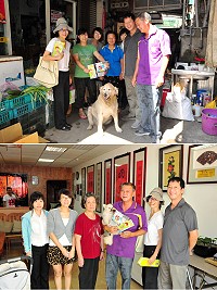 愛牠,請不要讓牠隨「便」!鑒於近日民眾陳情指出介壽澳口公園及蔬菜公園周邊遭犬隻隨處大小便,環保局特別會同建設局、動植物防檢局、鄉公所環保課、介壽村長等人進行飼主個別拜訪及聯合宣導。(圖/文:曹重偉)