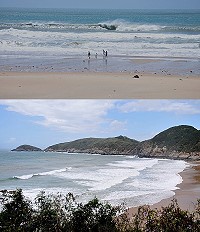 中颱蘇迪勒掀坂里巨浪,有遊客不顧安全在浪花中戲水拍照。(圖/文:陳鵬雄)
