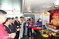 　媽祖金身完成安座，祈求日後保佑「臺馬之星」旅途平安，航行順遂。（圖／文：馮紹夫）