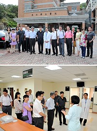 為了解馬祖醫療資源及關心旅遊健檢推動現狀,福州市台灣事務辦公室主任藍鋒一行昨天專程前往縣立醫院參觀,實地走訪健檢中心了解健檢項目及各項設施。(圖/文:曹重偉)