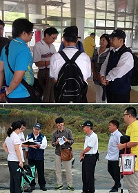 　民航局副局長方志文及相關專業人員抵達莒光進行東西莒直升機場安全檢核。（圖：陳貽彬提供、林冰芳）
