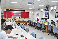 　昨日舉行首場馬祖淡季觀光行銷說明會，由秘書長張龍德主持，邀請相關單位、旅遊業者出席討論提案內容。（圖／文：馮紹夫）