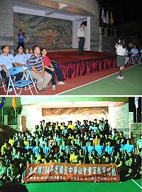 104年全縣童軍大露營昨天晚上七時在北竿中山國中盛大開幕。(圖:中山國中、陳鵬雄)