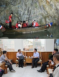 「跟著董事長遊台灣」南竿各處景點趴趴走,大力稱讚馬祖絕對是觀光旅遊的好地方。(圖/文:吳嘉榮)