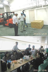 　交通局督導小組局長林長青等一行7日搭乘「臺馬之星」全程往返基隆馬祖，實際在船上勘查輪機、貨客艙狀況，並討論需要改善之處，同時徵詢船上遊客意見。（圖：交通局提供）
