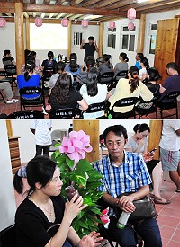 連江縣社造中心「可食風景工作坊研習」首場次7日晚間於山隴社區發展協會工作坊登場,吸引爆滿40位學員前往聆聽;主講人林祖棋細心說明可食風景的意義,也盛讚馬祖具備了成為國內可食風景示範點的好條件,讓大家感受到他的滿腔熱血。(圖/文:曹重偉)