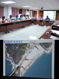 坂里海岸環境改善工程經費確定,水利署一河局陳健豐局長與北竿各界召開設計說明會。(圖/文:陳鵬雄)