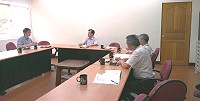 高鼎遊艇公司副總經理張國仁拜訪縣長劉增應與縣府交通團隊,協調「臺馬之星」後續保固問題。(圖:交通局提供)