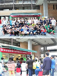 104年度北區Fab Truck 3D列印校園巡迴推廣活動抵達馬祖高中,昨天上午舉行啟用儀式,連續5天介紹並推廣3D列印技術。(圖/文:馮紹夫)