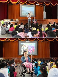 「逆風飛翔•感謝過去的自己」生命教育巡迴講座,邀請你一起來聆聽林欣蓓追夢的動人故事。(圖/文:吳嘉榮)