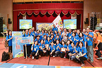 環保志工赴台參加今年環境知識競賽傳回捷報,在「環境知識接力賽」此項目榮獲優勝,與全國其他5縣市並列第1,相當難得。(圖:縣府環保局提供)