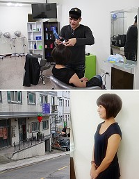 歡迎光臨!「飛髮入境」髮型設計店開幕,透過創新求進的美髮技術打造最適合你秀髮的表情;下圖為模特兒屏東林小姐!(圖/文:吳嘉榮)