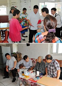 中秋佳節在即,縣長劉增應特別下村發放低收入戶及弱勢民眾慰問金,讓他們感受到政府的溫暖與關懷。(圖/文:曹重偉)